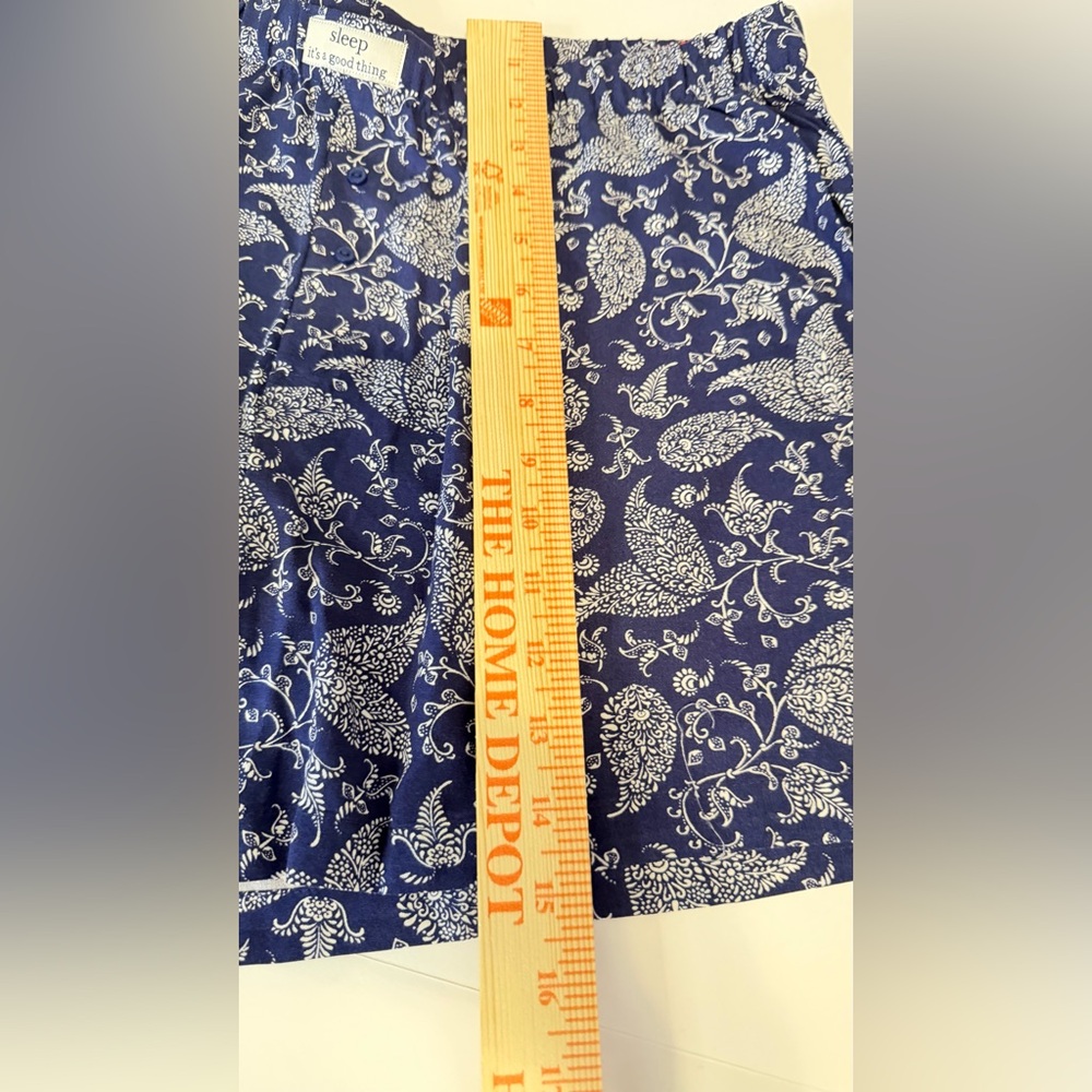 Martha Stewart Navy Paisley Pajama Set Size Large , NWT - Picture 4 of 5